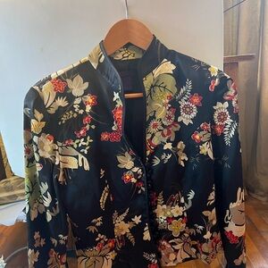 Metaphor Black Floral Women's Blazer